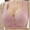 Pink, variant on ELABCH Bras for Women Daisy Bra No Underwire Front Closure Support Full Coverage Bra Soft Cup Breathable Wide Shoulder Bra Button Closure Wireless Bra for Seniors Pink 44C