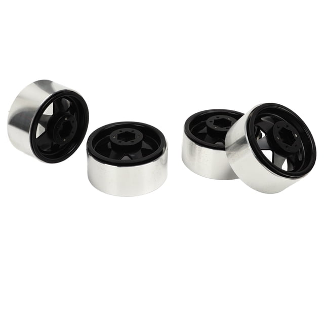 4Pcs Metal Deep Dish Hub Wheel Rims for Axial SCX10 90046 1.9 Inch for D90, HSP, Redcat, , HPI