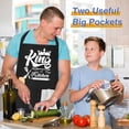 thumbnail image 7 of Qweryboo Funny Aprons for Men, King of The Kitchen, Cooking Chef Apron for Men, Adjustable Neck Strap Apron with Pockets, Gifts for Dad, Husband, Friends, 7 of 7