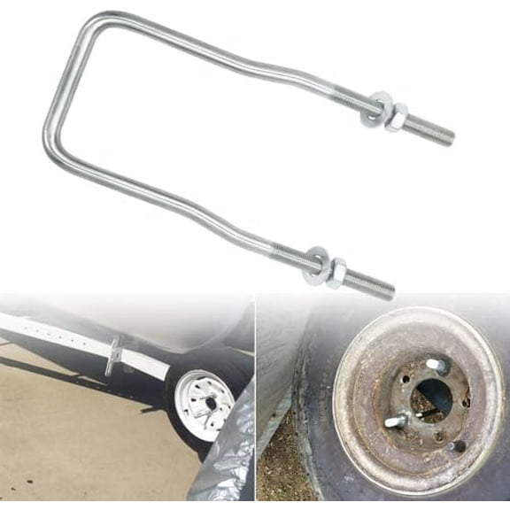 Trailer Spare Tire Mount Bracket U-bolt Tire Carrier Holder Fit for Side Mount 4 or 5 Lug$$Vehicle Parts & Accessories
