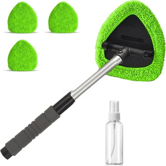 Bosisa Windshield Cleaner Tool With 3 Reusable Towel Pads For Car And Home Windows