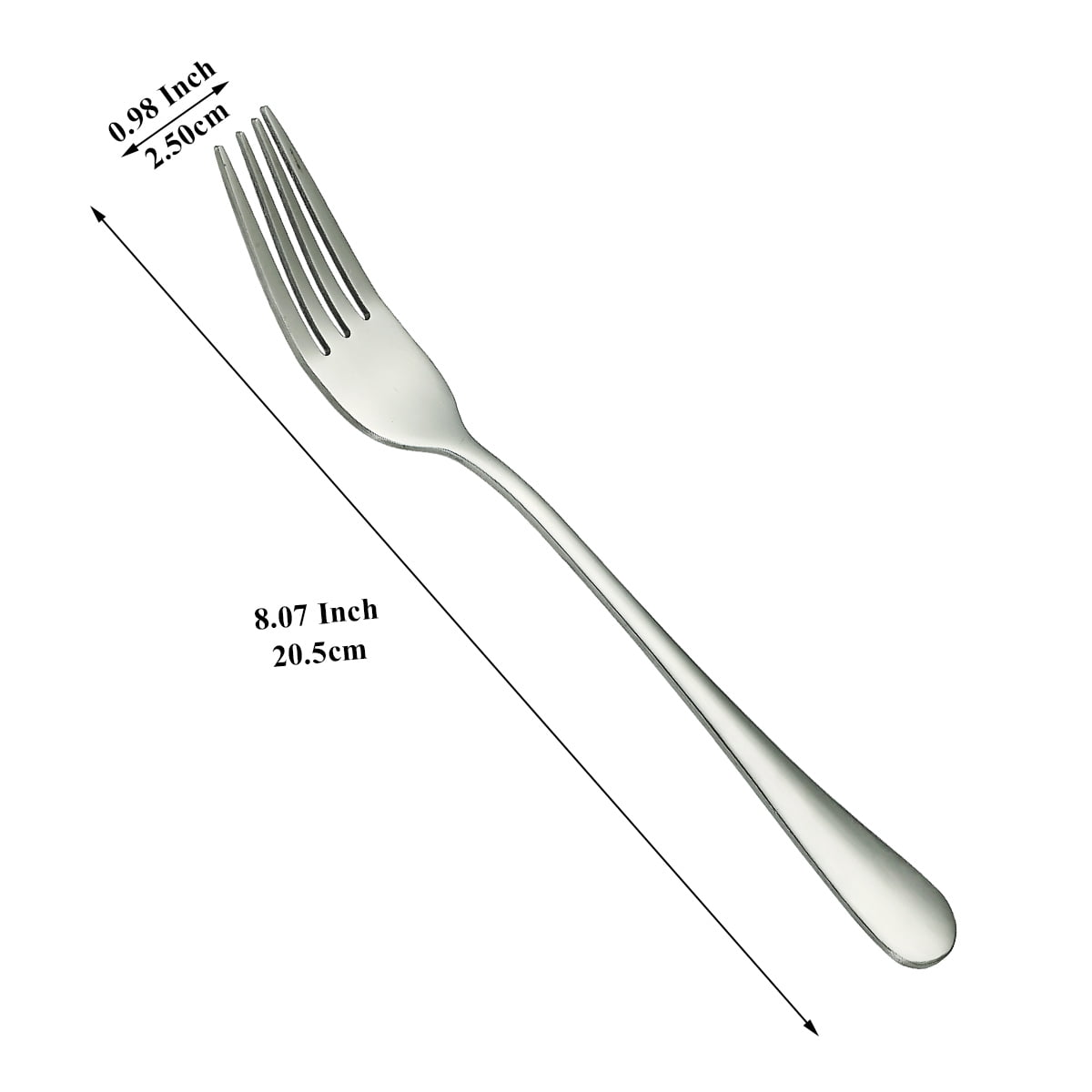 Jeaker Silver Dinner Fork Set 12 Pieces,Stainless Steel Silverware Table Fork Set ,Dishwasher Safe