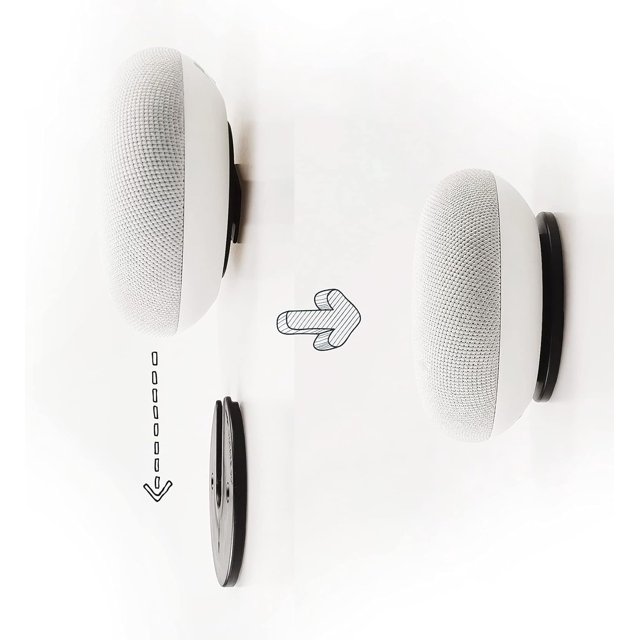 CHAO (Negro, 1 unidad) Soporte giratorio para unidad, soporte de pared universal extraíble, compatible con Google Home Mini, discos duros externos, parlantes portátiles, enrutadores, decodificadores d