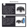 thumbnail image 2 of Advancent VIARON Bike Bearing Headset Reemplazo Aleación de aluminio 42-52mm Rodamientos dobles Accesorio Repuestos Negro Ciclismo Negro, 2 of 6