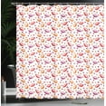 thumbnail image 3 of Ambesonne Autumn Shower Curtain, Botanic Colorful Leaves Art, 69"Wx70"L, Scarlet Marigold and Magenta, 3 of 4