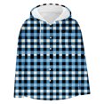 thumbnail image 6 of Gmluru Mens Jacket Plaid 2025 Check Print Pocket Long Sleeved Button Hooded Coat Outwear Plus Size, 6 of 6