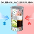thumbnail image 2 of 20oz Coffee Tumblers Pioneer Flower Floral Print Pattern Stainless Steel Vacuum Insulated Travel Tumbler Coffee Cups Mug with Lid and Straw with Cleaning Brush for Cold & Hot Drinks, 2 of 5
