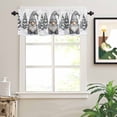 thumbnail image 2 of Christmas Xmas Valances for Windows Tree Winter Snowflake Gnome Rod Pocket Curtain Valance Window Treatment Short Curtains for Kitchen Living Room, 58"x16", 2 of 5