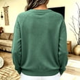 thumbnail image 3 of FAIWAD Women’s Textured Knit Sweater Crew Neck Long Sleeve Pullover Casual Solid Color Winter Clothing, 3 of 7