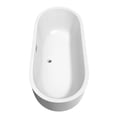 thumbnail image 3 of Juliette 71 Inch Freestanding Bathtub in White with Polished Chrome Trim and Floor Mounted Faucet in Brushed Gold, 3 of 5
