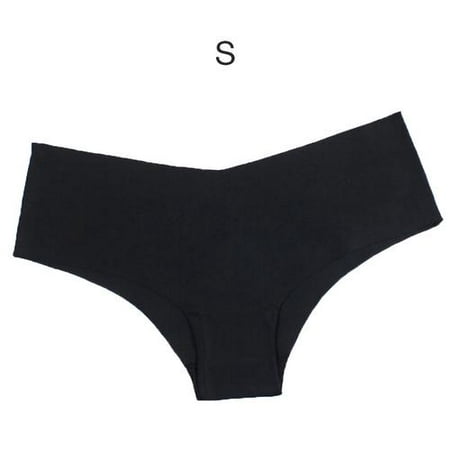 2 Pack Women's Sexy Seamless Ice Silk Briefs Underwear Panties,