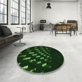 thumbnail image 4 of Ahgly Company Machine Washable Indoor Square Transitional Green Area Rugs, 7' Square, 4 of 7