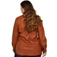 thumbnail image 4 of Sobrecamisa de vinipiel Roman Fashion/Tallas Extras, 2124 (Camel) cafe 38 Roman Fashion JA-2124-CAMEL-ALL, 4 of 8