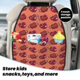 thumbnail image 5 of Fuzoiu Cartoon Meat Print 2 Pack Kick Mat Back Seat Protector With 3 Storage Pockets, Universal Car Seat Back Organizer For Kids Pets, Waterproof Backseat Protector For Most Car, 5 of 8