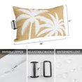 thumbnail image 2 of Yellow Tropical Tree Outdoor Pillows for Chaise Lounge Chair Beach Headrest Pillow Set of 2 Waterproof Lumbar Pillows with Insert&Adjustable Strap Summer Coastal Palm Trees Pool Pillow 11"x16", 2 of 9