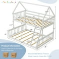 thumbnail image 3 of Costway Lit Superposé Style Maisonnette Simple sur Double avec Échelle et Garde-Corps Convertible en 2 Lits, 3 of 10