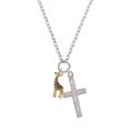thumbnail image 2 of Delight Jewelry Goldtone Brown Giraffe I Have Plans for You Engraved Cross Zoey Necklace, 28", 2 of 4