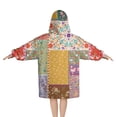 thumbnail image 2 of Pioneer Flower Floral Print Pattern Blanket Hoodies for Kids 6-13YR Oversize Wearable Blanket Hoodies for Boys Girls Teens, 2 of 7