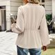 thumbnail image 4 of Tops/camisas con cuello en V y estampado fruncido de manga larga a la moda para mujer Pompotops FGAJ15971, 4 of 8