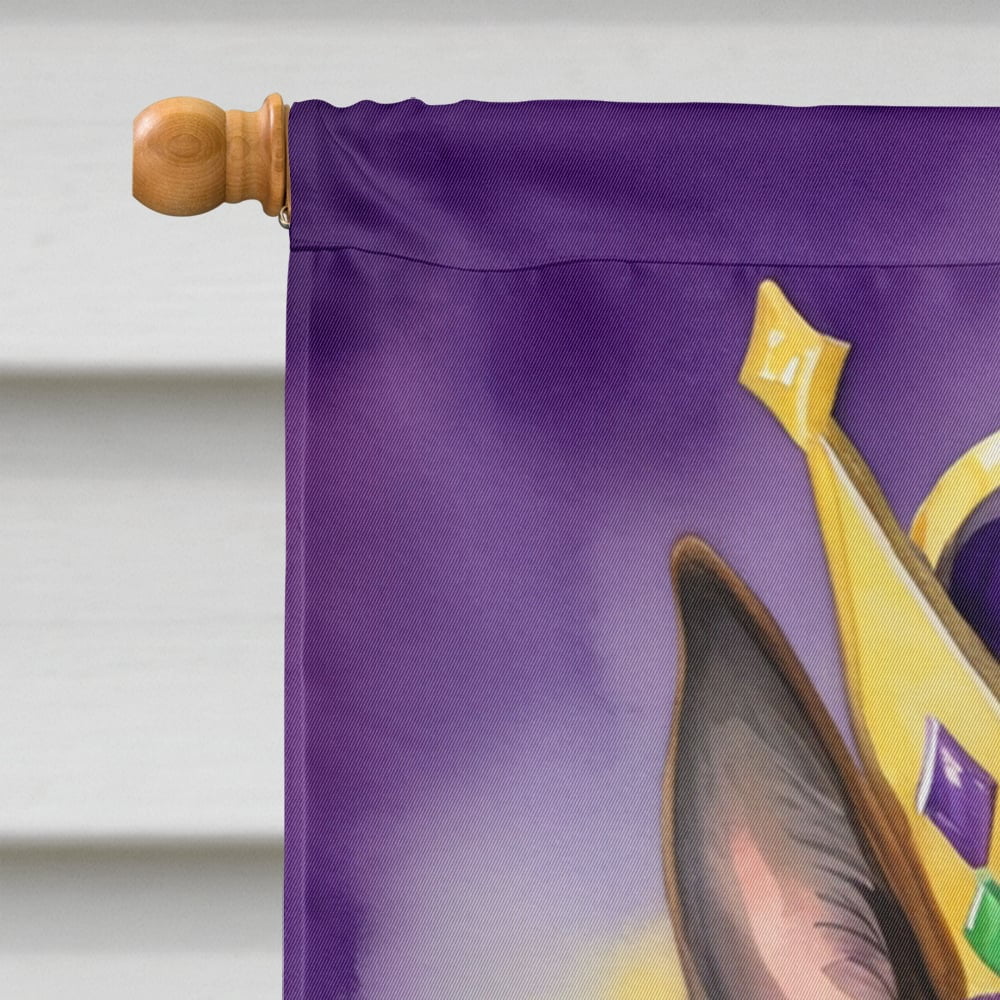 Belgian Malinois King of Mardi Gras House Flag 28 in x 40 in