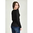 thumbnail image 3 of Blusa basica de manga larga /Juvenil, 0240 (Negro) negro CH, 3 of 4
