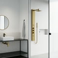 thumbnail image 6 of VIGO Rector 55 in. H x 6 in. W 2-Jet Shower Panel System with Square Head and Hand Shower Wand in Matte Brushed Gold, 6 of 12
