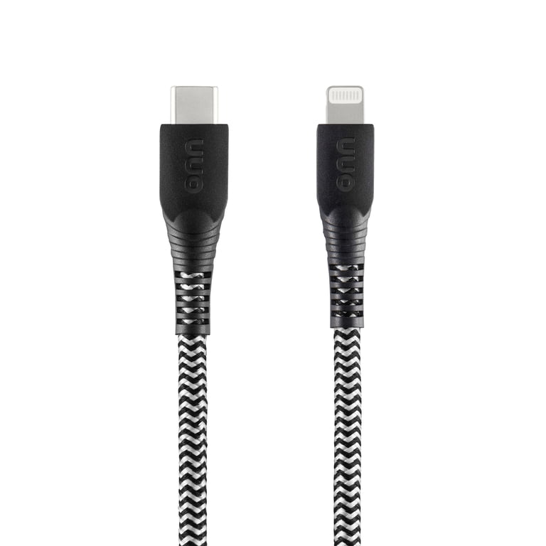 Onn+ 6ft Lightning to USB-C Braided Charging Cable Fast Charging