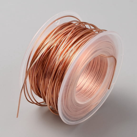 1 roll Copper Wires Craft Wire Round Raw(Unplated) 20 Gauge 0.8mm 131.23 Feet(40m)/Roll