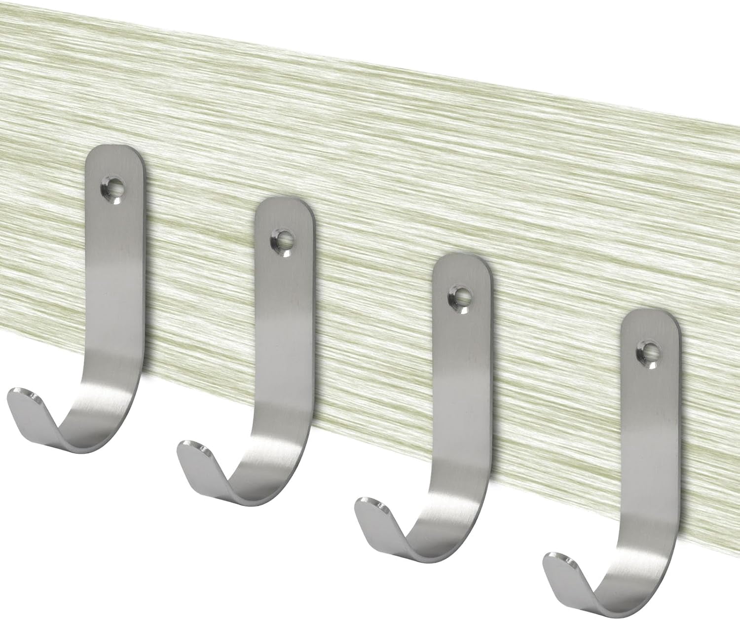 JJEAN-8 Pack Steel Wall J Hooks - Heavy Duty Silver Coat Hook for Hanging Towels, Bags, Hats, Keys, Robes, Backpacks Indoor Outdoor Use, 3x1.8 Inch Garage Storage Utility Organizer