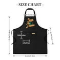 thumbnail image 4 of 2 Pack Adjustable Bib Apron with Pockets - Stylish Black Design with ' Jaxn Tinema ' Text & ' Me ' Patch - Perfect for Cooking & Chef Use, 4 of 5