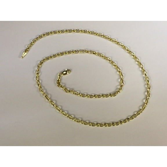14K Gold 3.2mm Lite Oval Rolo Chain