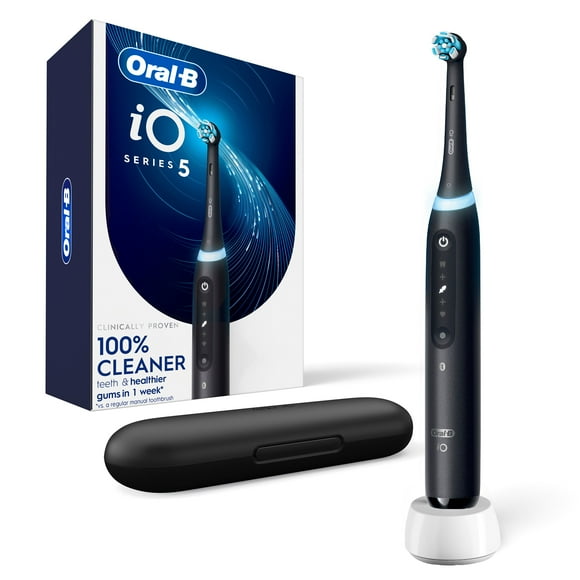 Oral-B iO Série 5 Brosse à Dents Électrique avec Tête de Brosse, Rechargeable, Noire