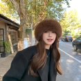 thumbnail image 2 of Womens Winter Faux Fur Bucket Hat, Fur Hat For Women & Warm Faux Mink Plush Design, Fluffy Fisherman Fuzzy Bucket Hat for Cold Weather Protection, 2 of 11