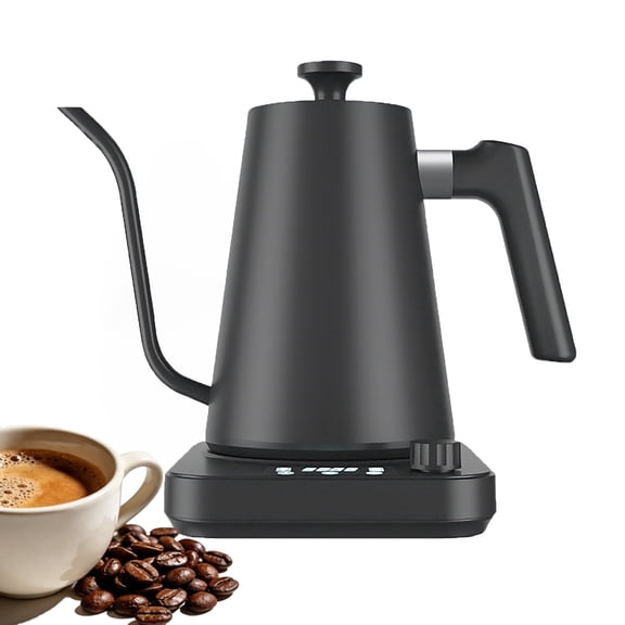 Behome Gooseneck Electric Kettle, 1.0L Gooseneck Kettle,±1℉ Precise Temperature Control,1200W Pour Over Electric Kettle for Coffee & Tea,Black