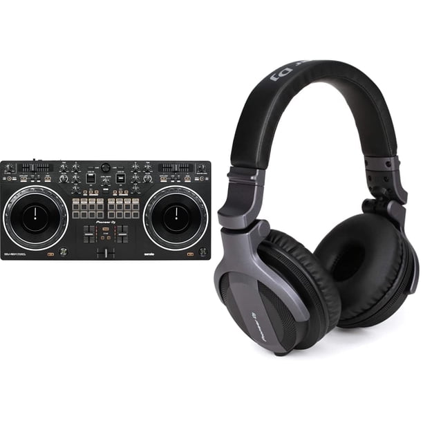 Controlador DJ Pioneer DJ DDJ-REV1 de 2 decks con auriculares Serato +