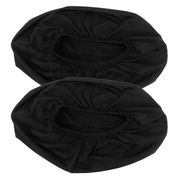 OULII  Comfortable Black Polyester Office Chair Slipcover - 2Pcs