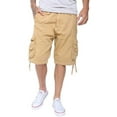 thumbnail image 2 of Mens Casual Slim Fit Cotton Solid Multi-Pocket Cargo Twill Shorts Khaki 32, 2 of 6