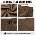 thumbnail image 3 of YAPPO Men's Work Pants, Water-Resistant Stretch Hiking Cargo Pants with 9 Pockets, 3 of 6