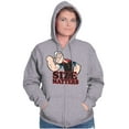thumbnail image 4 of Popeye The Sailor Man Size Matters Zip Up Hoodie Men's Women's Brisco Brands S, 4 of 6
