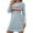 Light Blue, variant on Wensltd Women's Short Sleepshirts Stylish Long Sleeve Round Neck Christmas Home Wear Nightgown S-XXL