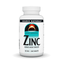 Source Naturals Zinc Amino Acid Chelate 50 mg, 250 Tablets
