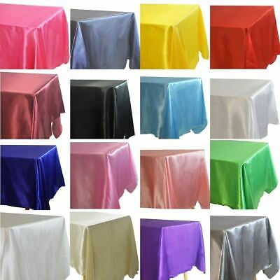 

AYZM Table Cloth Satin Overlays Wedding Christmas Baby Shower Birthday Banq