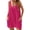 Hot pink, variant on Summer Swimsuit Coverups for Women Bathing Suit Ladies Pom Pom Beach V Neck Tank Dress with Pockets