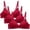 Red, variant on skpabo 3Pc Push Up Bra Breathe Backless Bra Women's Bras Corset Bra Small Cup Two Rows Of Buttons Without Steel Ring Bra Mother Underwear for Work Office Business Size