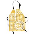 thumbnail image 1 of Yellow and White Apron Abstract Bird in Scandinavian Folkloric Style Retro Design Floral Motif, Unisex Kitchen Bib Apron with Adjustable Neck for Cooking Baking Gardening, Mustard White, by Ambesonne, 1 of 3