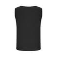 thumbnail image 4 of Ohufall Women Cotton Linen Tank Tops Fashion Casual Solid Color Round Neck Sleeveless Tees Summer Loose Fit Sleeveless Blouses, 4 of 5