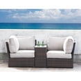 thumbnail image 3 of Living Source International 3-Piece Seating Group with Cushions in Espresso/Gray, 3 of 5
