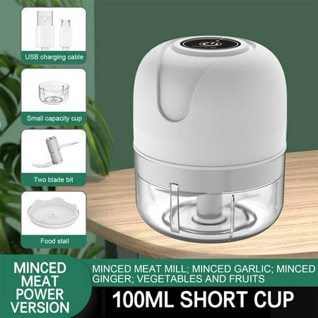 

Electric Food Chopper USB Rechargeable Flesh Blender with Bowl Kitchen Cooking Tool
