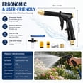thumbnail image 6 of Larnto High Pressure Sprayer, Car Wash Water Gun, Pressure Washer Spray Nozzle for Patio Cleaning, Plant Watering & Pet Washing, 6 of 7