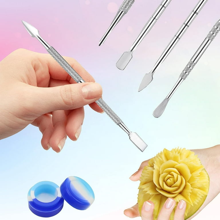 Wax Carving Tools 3 Pieces 2.99 x 0.47 Inch Dab Rigs for Wax Girls Patterns  Dabs Oil Rigs Brass Dab Tools for Wax Small Wax Dabber Clay Sculpting Tools  for Pottery Sculpting